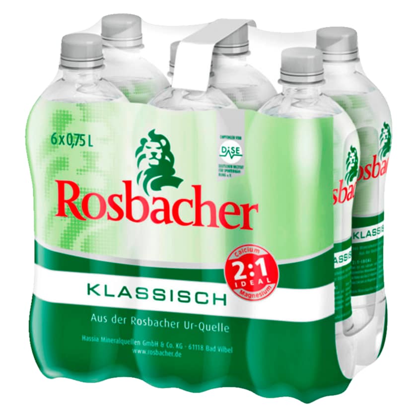 Rosbacher Mineralwasser Klassisch 6x0,75l